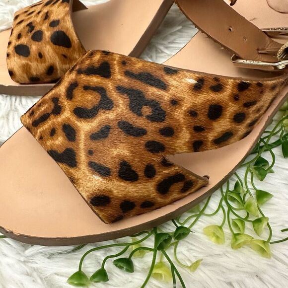 Gianni Bini Marilane Animal Print Dyed Fur Slingback Open toe Sandals sz 9M - Picture 5 of 12